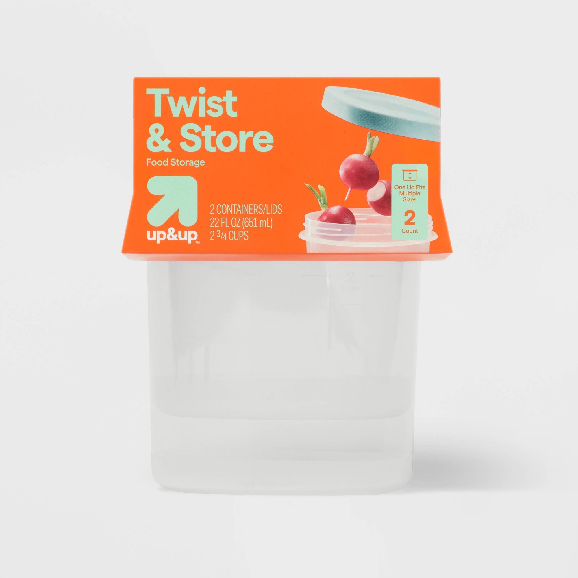 Storage Food Prep - Recipientes Grandes Redondos de 2ct para