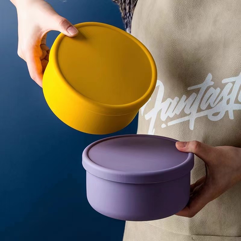 Food Storage Hot - 1 pçs silicone redondo tigela de