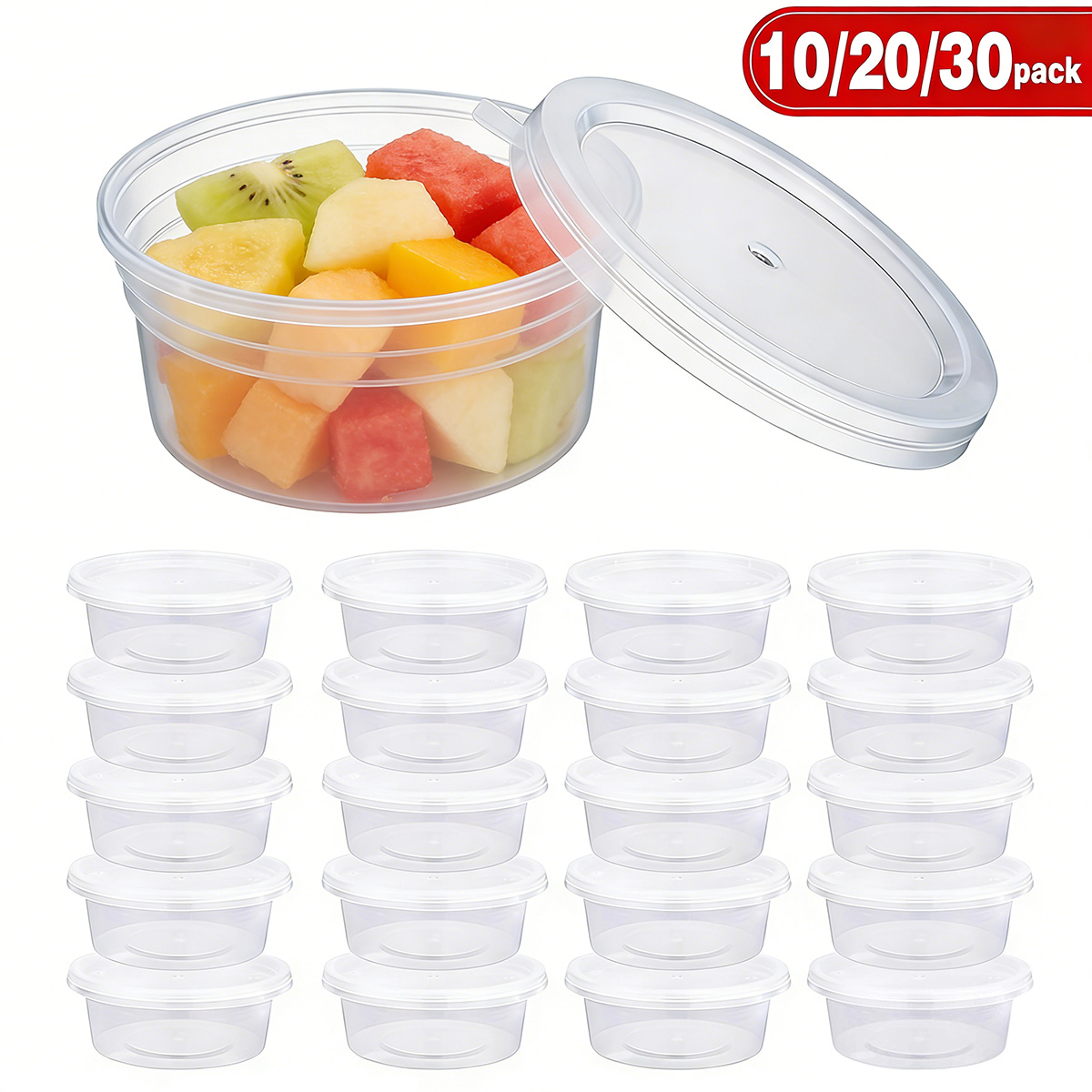 Food Storage With Colander - Pacote com 10/20/40 Recipientes Pequenos para
