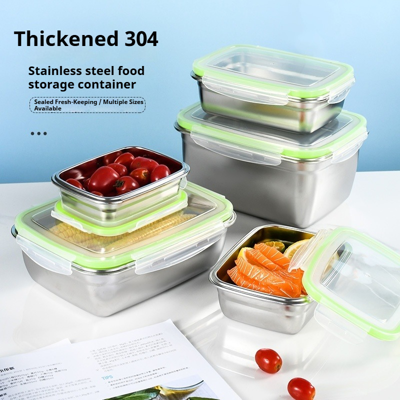Food Storage With Colander - Conjunto de lancheira de aço inoxidável