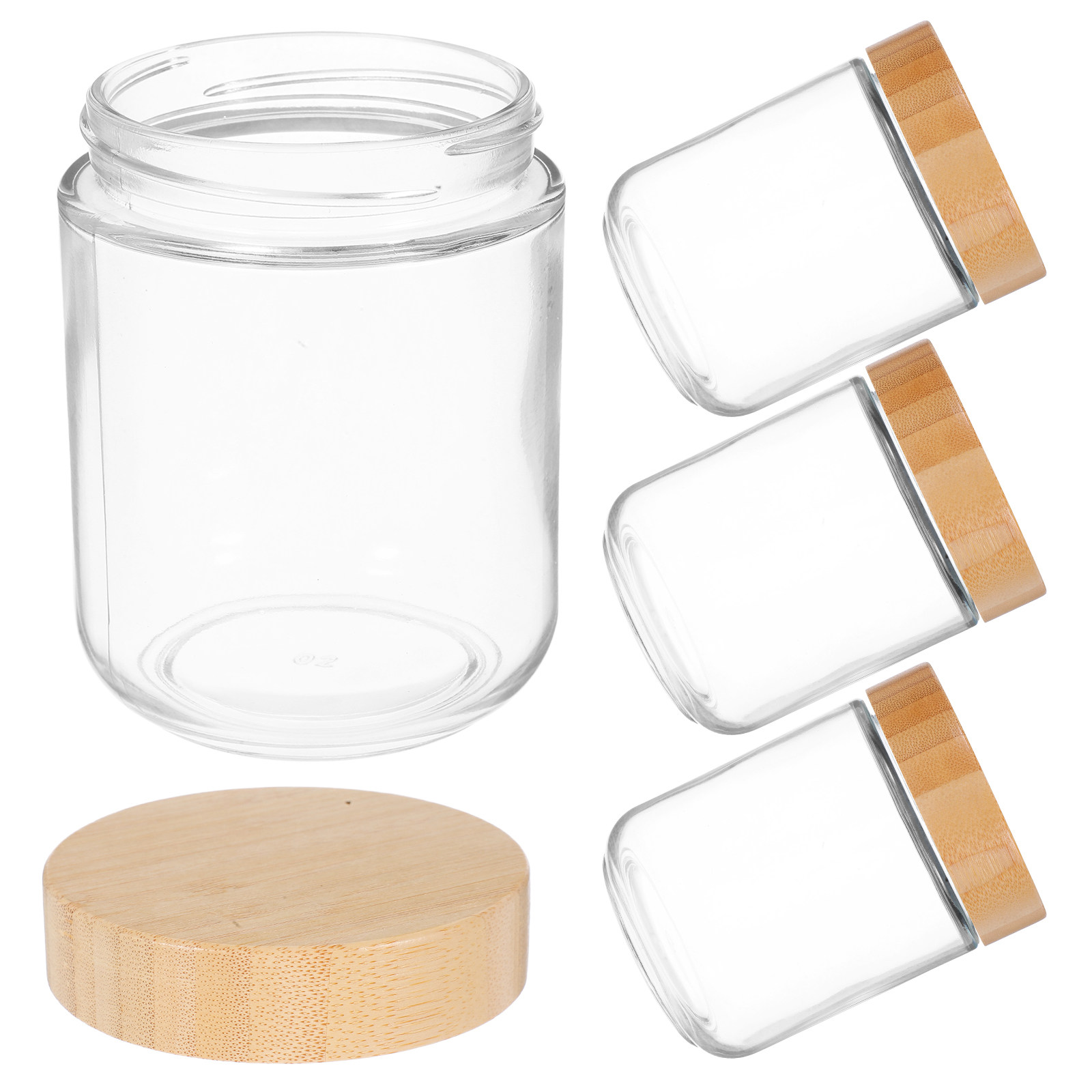 Food Storage Kitchen - Conjunto de 4 Frascos de Vidro