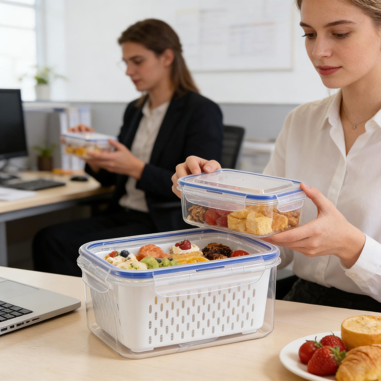 Container de Armazenamento de  - Food Storage With Colander avaliação e preço