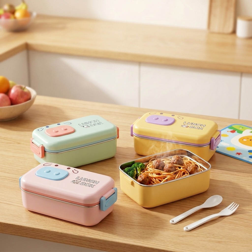 Caixa Bento de Aço Inoxidável  - Food Storage With Scoop avaliação e preço