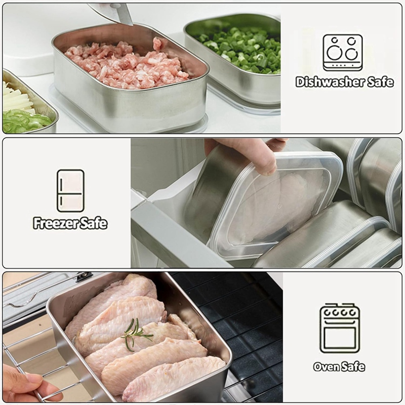 Recipientes de Aço Inoxidável  - Food Storage Usa avaliação e preço