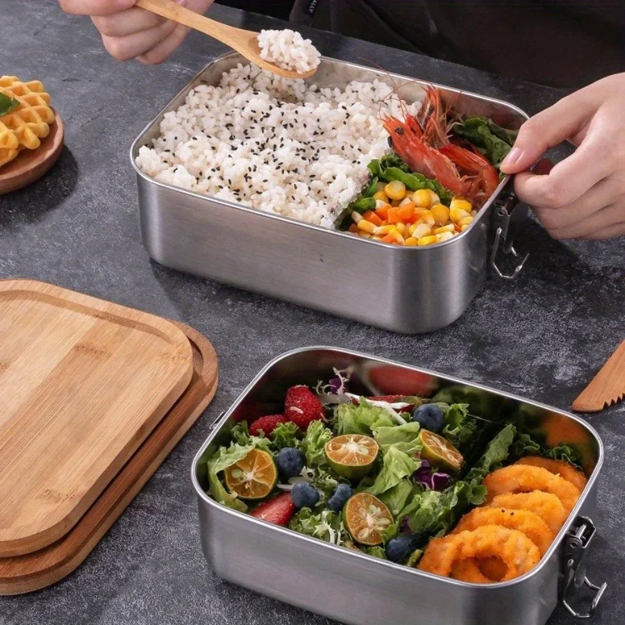 Nova Lancheira de Aço Inoxidáv - Food Storage With Colander avaliação e preço