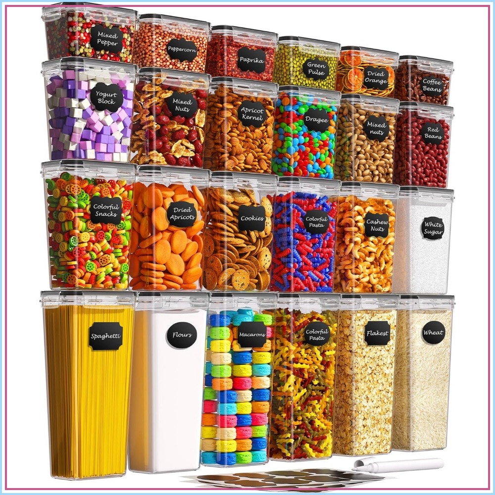 24 PCS Recipientes de Armazena - Food Storage Kitchen avaliação e preço