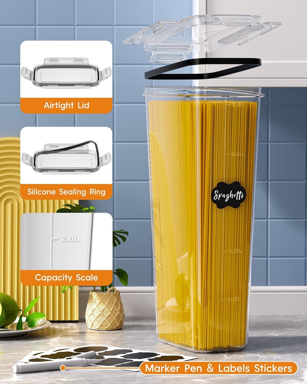 24 PCS Recipientes de Armazena - Food Storage Kitchen avaliação e preço